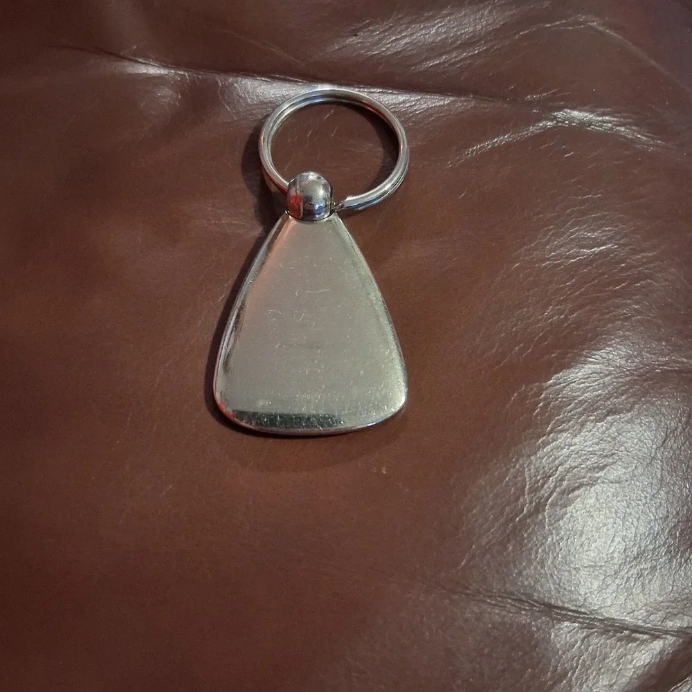 Vintage 90s Porsche Automotive Car Chrome And Nickel Finish Keychain Fair